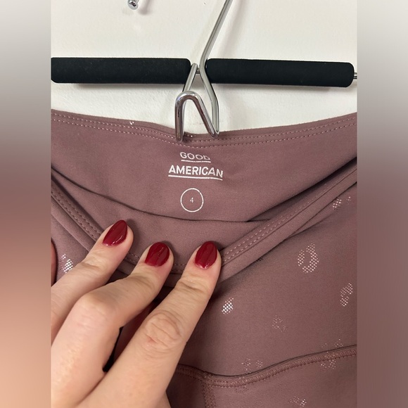 Good American Leggings Size 4 Dusk Rose Gold Leopard Print Core - Picture 7 of 10